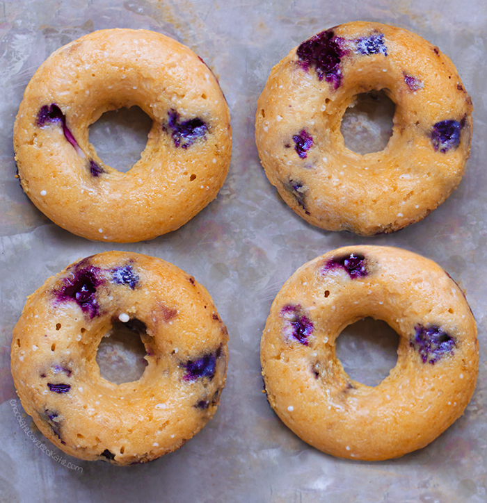 Healthy Blueberry Baked Donuts