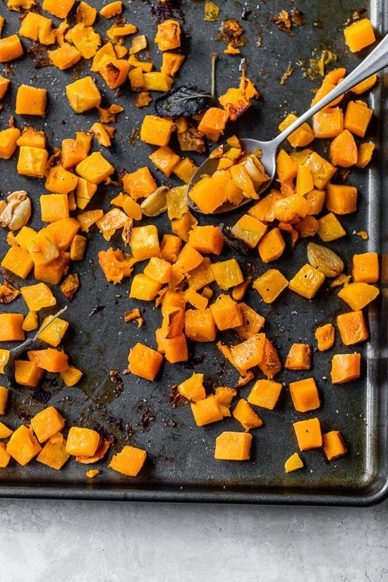 roasted butternut with garlic
