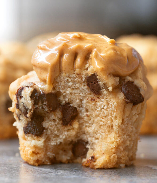 Healthy Peanut Butter Muffins With Peanut Butter Frosting