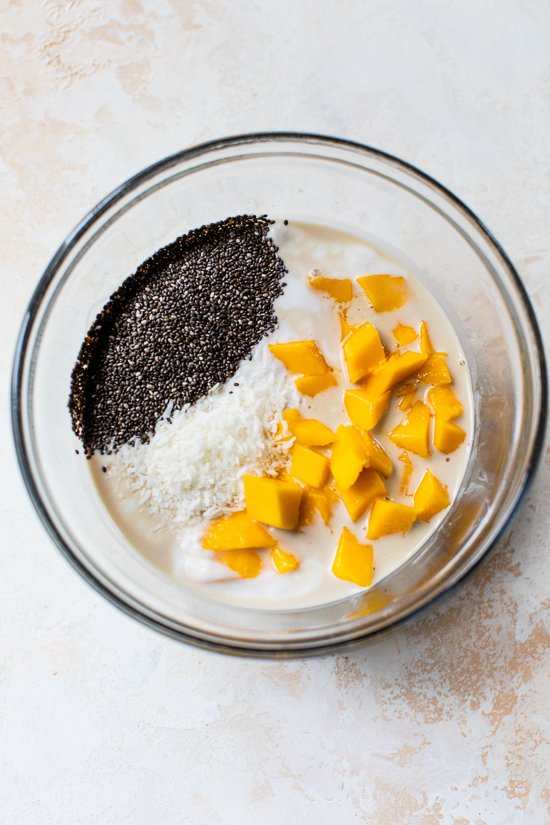 How To Make Chia Seed Pudding with Mango