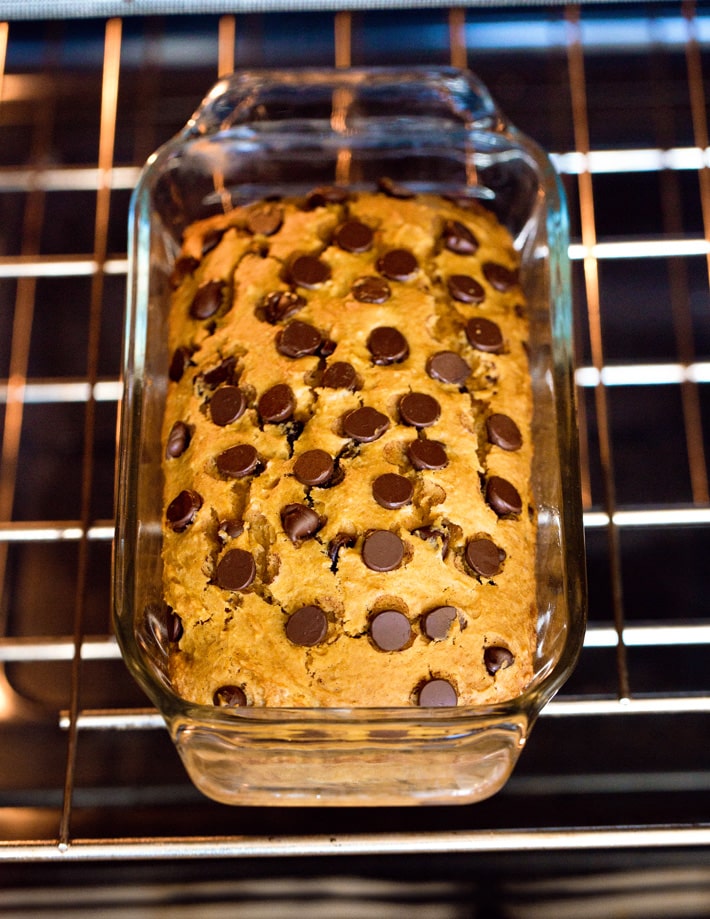 Pumpkin Bread Loaf In The Oven