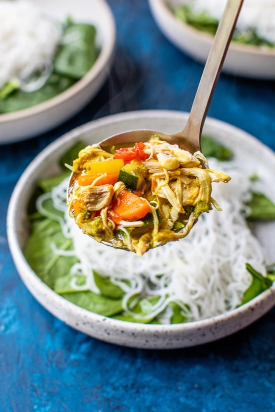 chicken soup with rice noodles