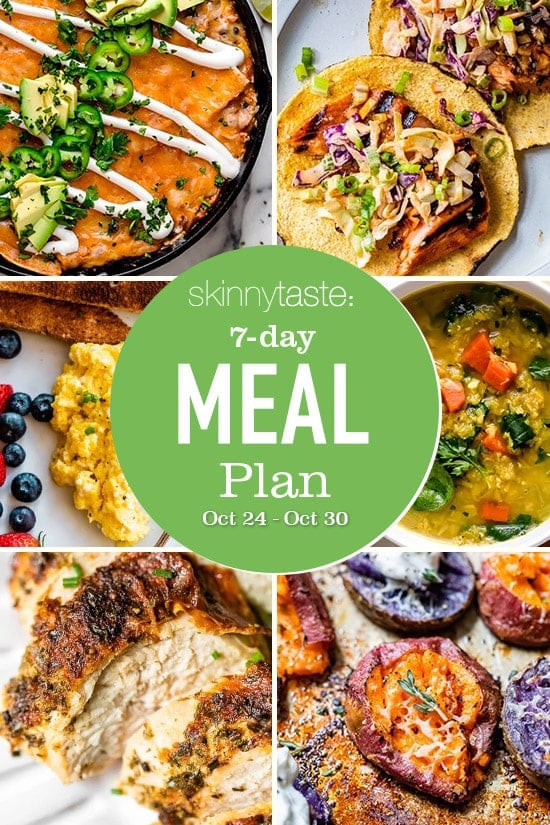 7 Day Healthy Meal Plan (Oct 24-30)