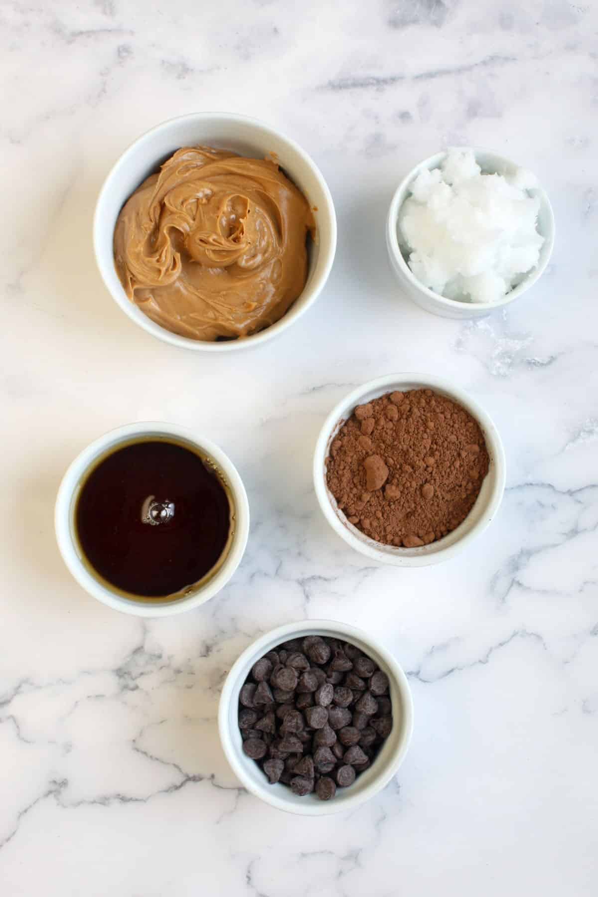 ingredients for chocolate peanut butter fudge
