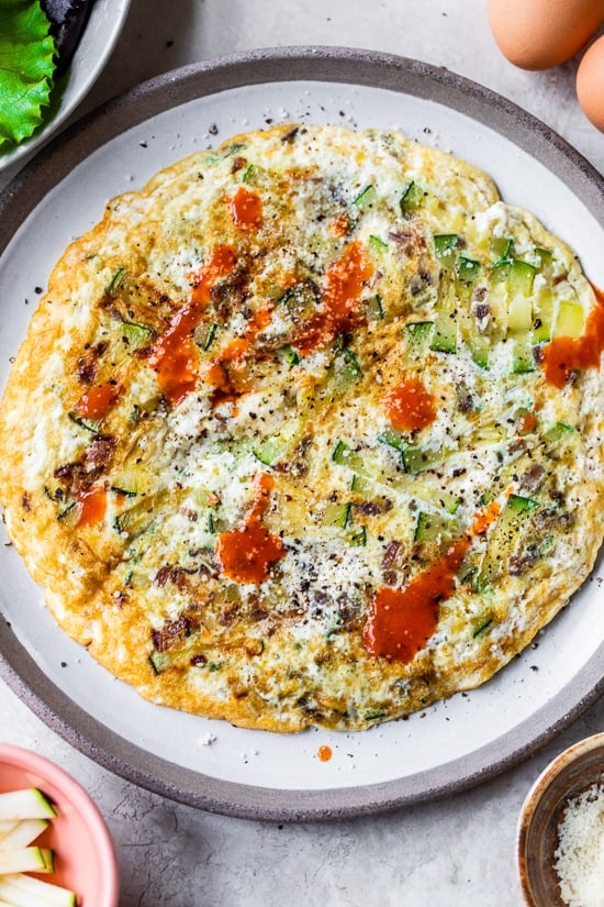 High Protein Zucchini Omelet