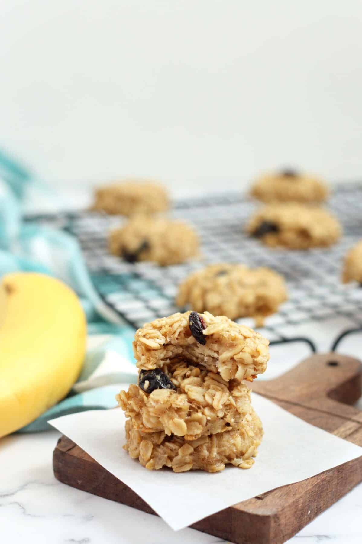 stacked sugar free oatmeal cookies