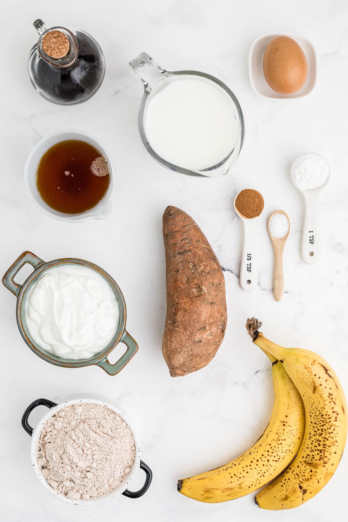 ingredients for sweet potato pancakes