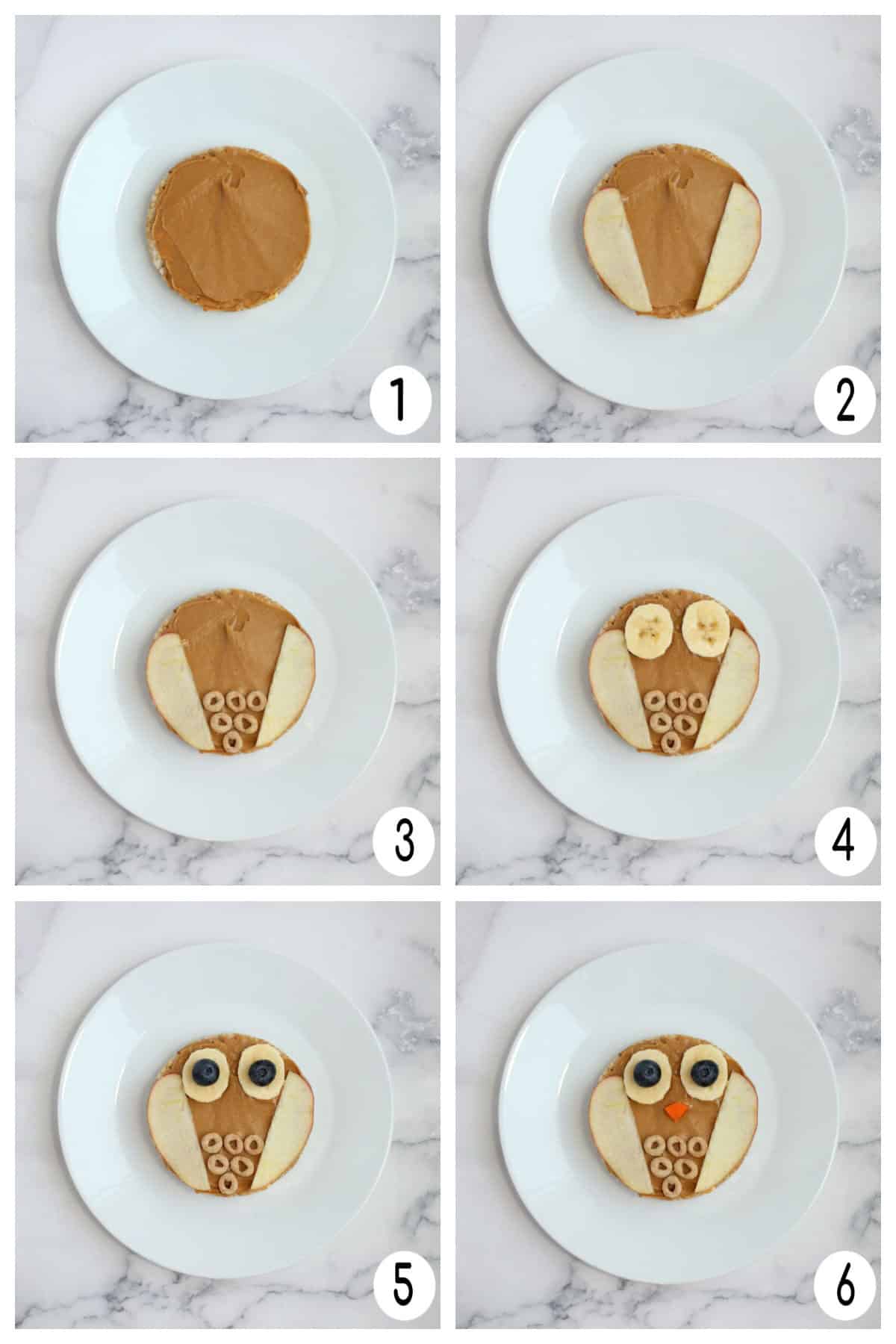 process shots for how to make owl rice cakes