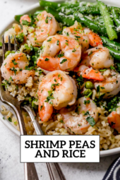 Shrimp Peas and Rice and Green Beans
