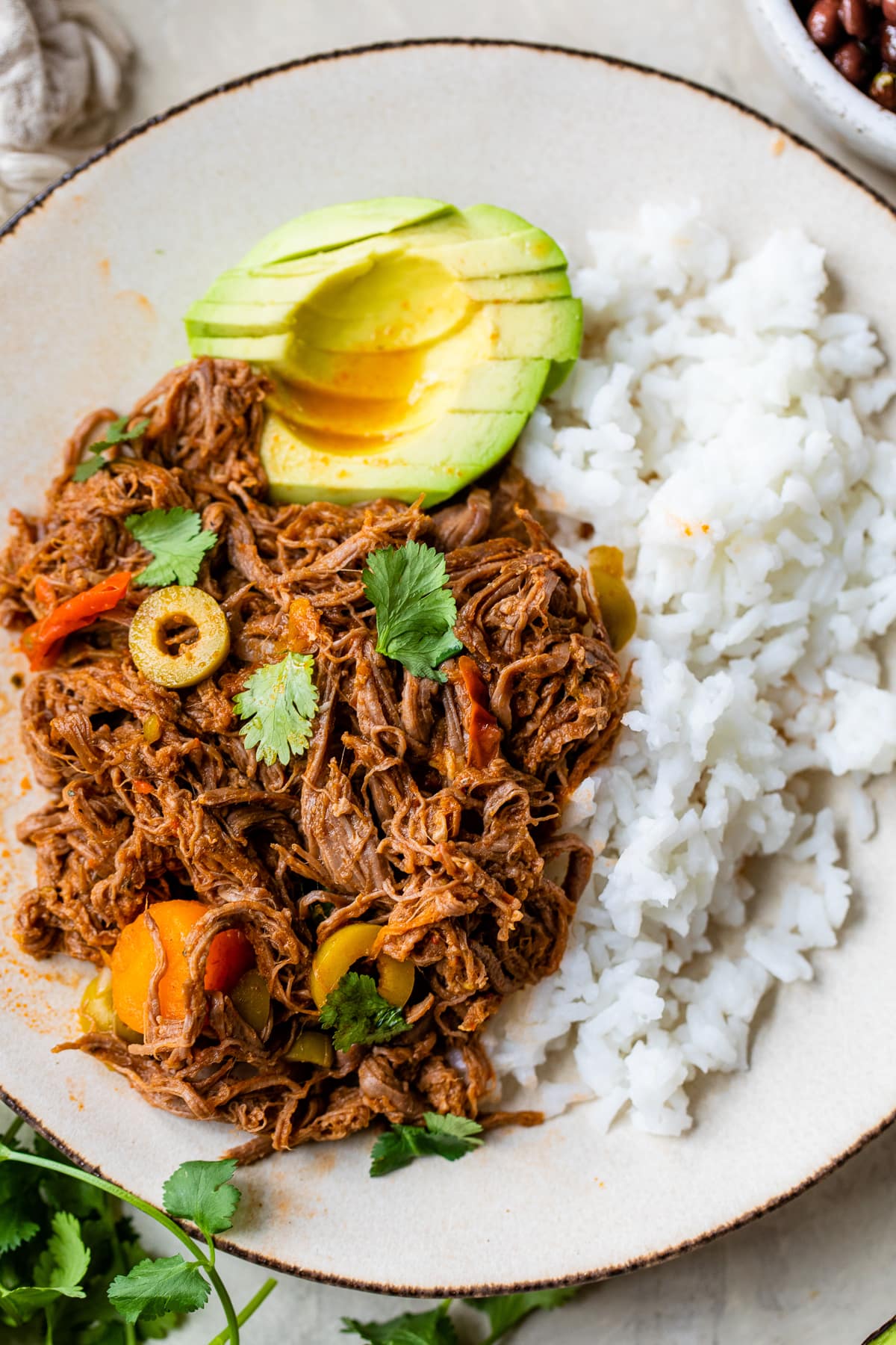 Ropa Vieja with white rice