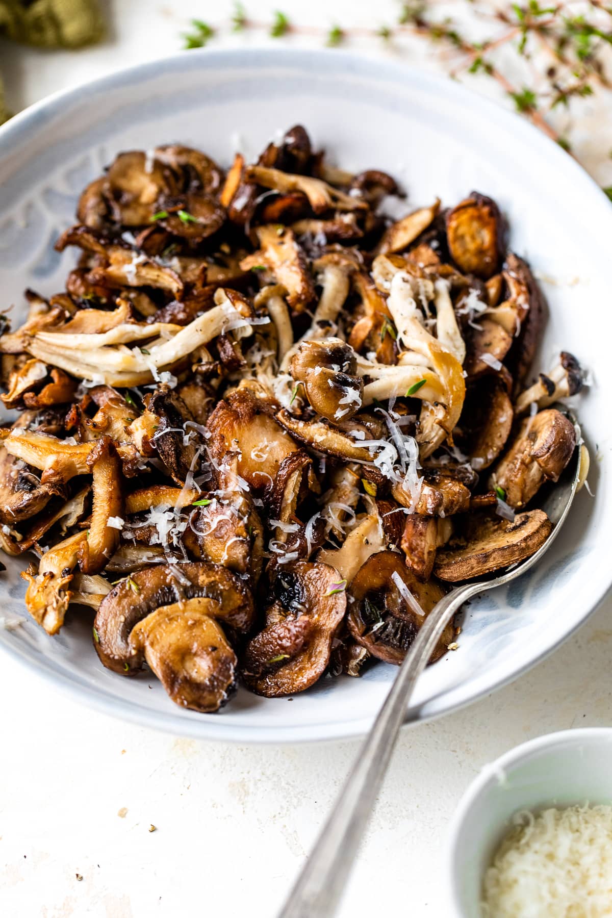 Roasted Mushrooms with Parmesan and Balsamic