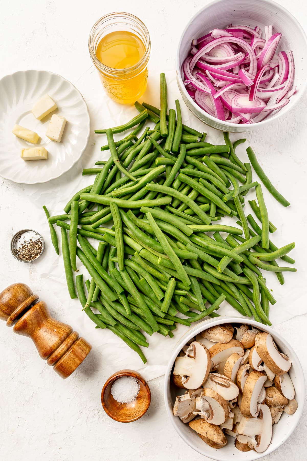 Green Beans and Mushroom ingredients