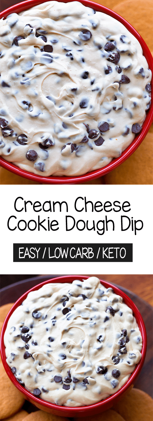 Low Carb Easy Keto Cream Cheese Cookie Dough Dip Recipe