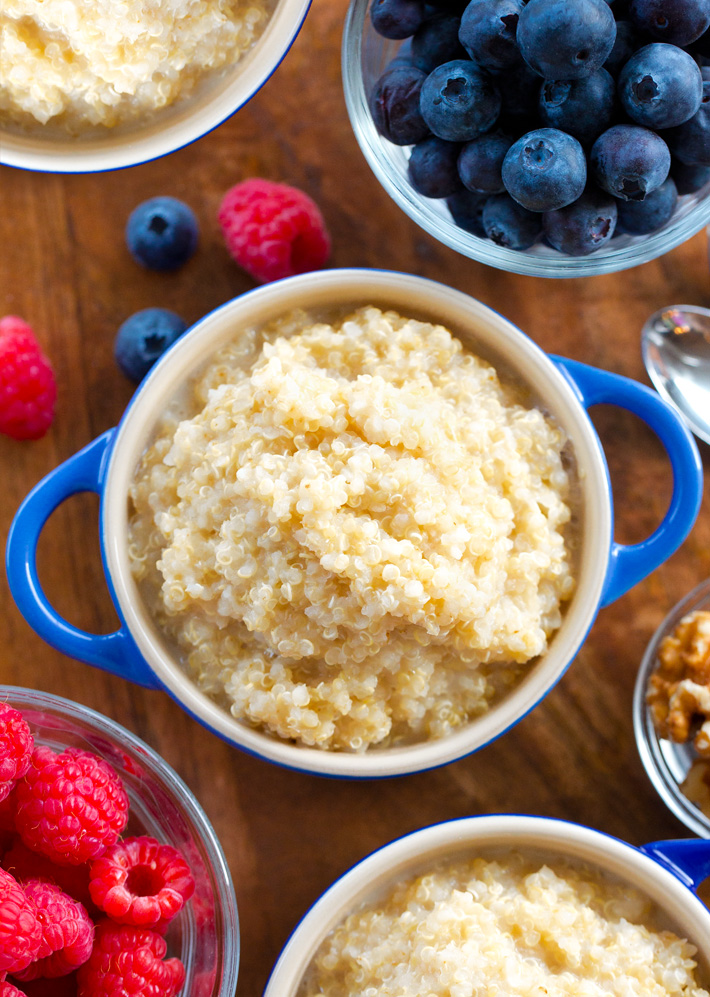 Vegan Quinoa Recipe with Fruit and Milk