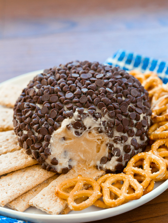 Peanut Butter Chocolate Chip Dessert Cheese Ball